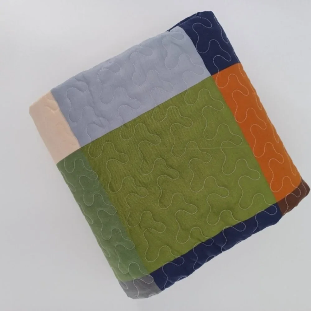 Patchwork Lightweight Reversible 3 Piece Twin Quilt Set | Checkered Pattern - Picture 3 of 8